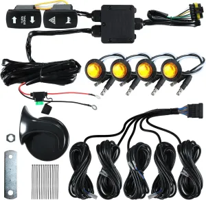 VOFONO UTV ATV Turn Signal Kit, Universal Street Legal with Rocker Switch Side by Side Blinker Kit Compatible with Polaris Can-Am Kawasaki Arctic Cat CFMOTO Pioneer