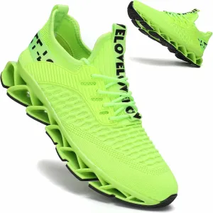 Vooncosir Men's Fashion Sneakers Breathable Mesh Running Shoes Blade Non Slip Soft Sole Casual Athletic Walking Shoes