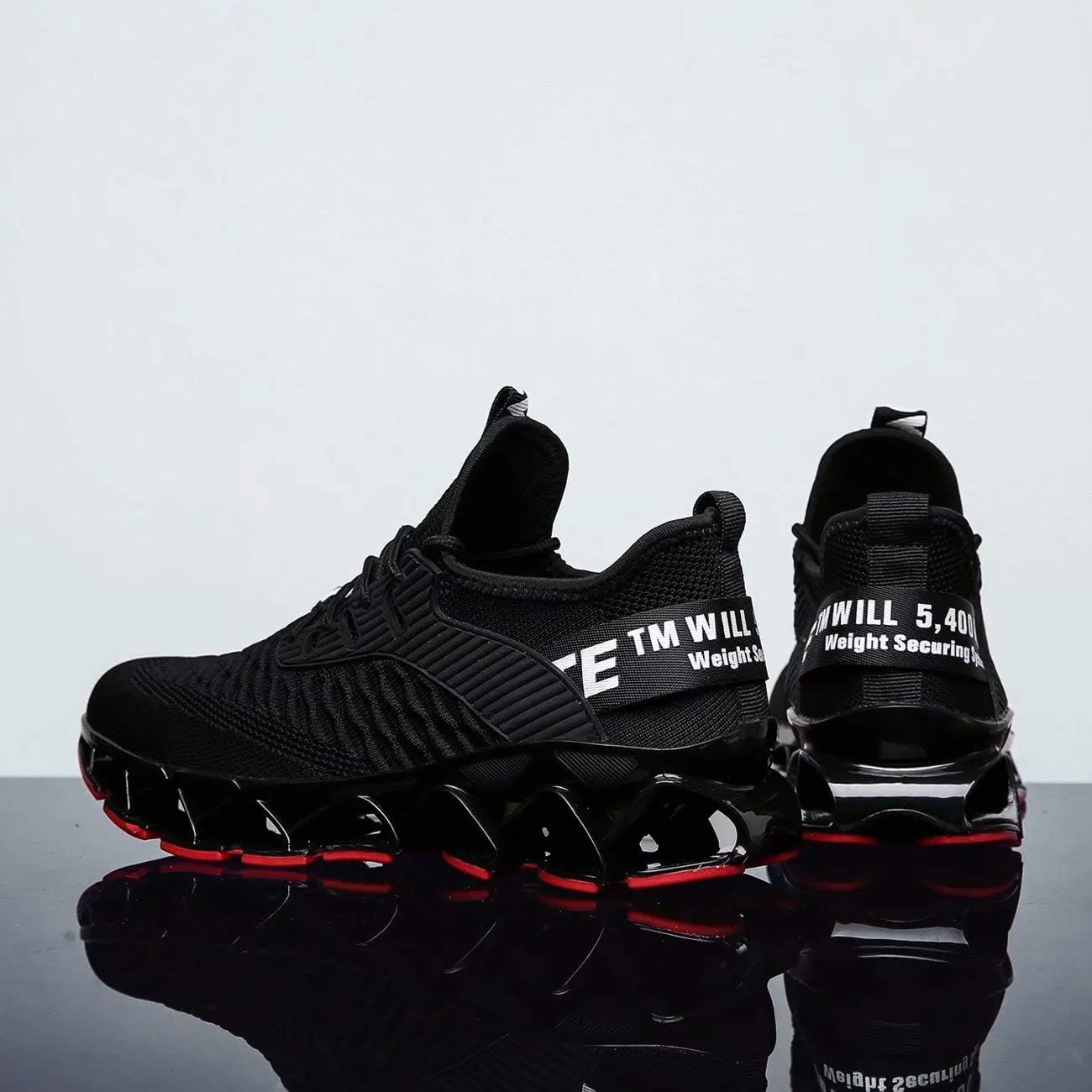 Vooncosir Men's Fashion Sneakers Breathable Mesh Running Shoes Blade Non Slip Soft Sole Casual Athletic Walking Shoes