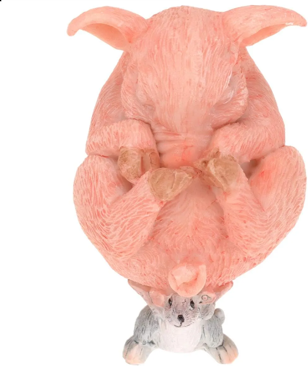 VOSAREA 1pc Sleeping Pig Mouse Ornament Creative Car Desktop Decoration Material Design for Graduation Home Decor and Car Accessories