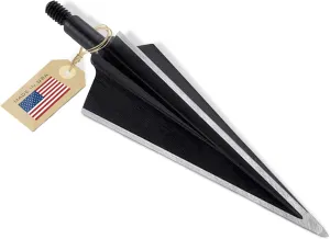 VPA 1 1/8" 3 Blade 300 Grain 3-Blade Broadhead, Screw-in, 1045 Carbon Tool Steel 50-52 Rockwell, 3 Pack, Made in The USA