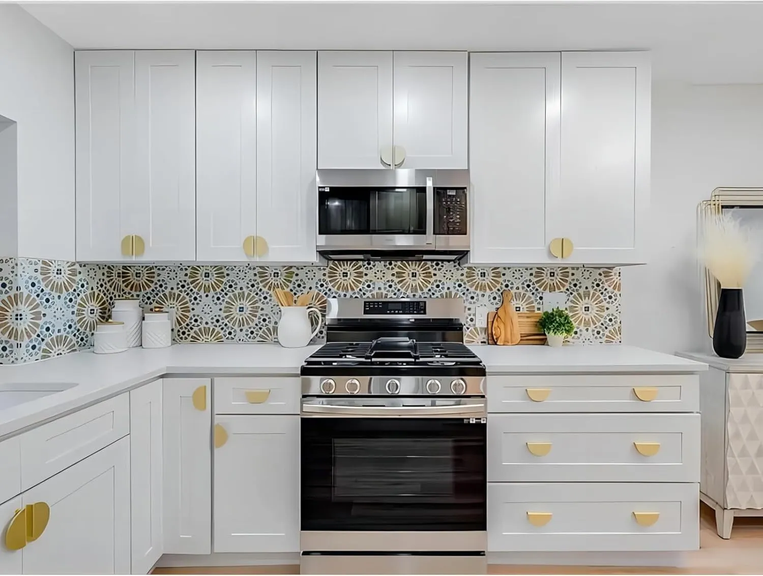Wall Kitchen Cabinet, RTA Kitchen Cabinets, White Shaker Cabinet, Wall Mounted, RTA Upper Cabinet, Modern for Kitchen and Bathroom with Door, WCWS-W1530
