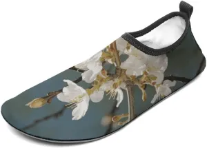 Water Shoes for Women Men Almond Blossom Water Sports Shoes Slip-on Breathable Lightweight Athletic Aqua Sock 11/12men
