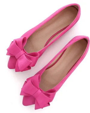 WENJIAZHIZHI Flat Dress Shoes Women Comfortable Ballet Flats Slip On Pearls Knot Dressy Shoes Pointed Toe
