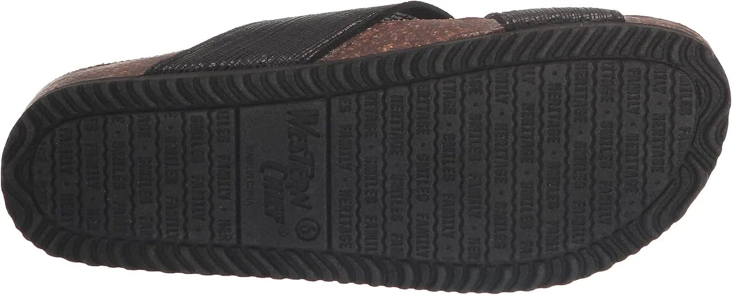 Western Chief Women's Metallic Cross Sandals