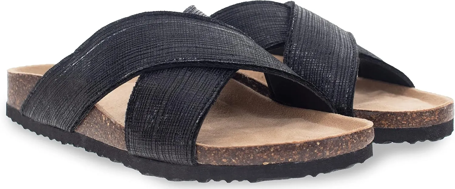 Western Chief Women's Metallic Cross Sandals