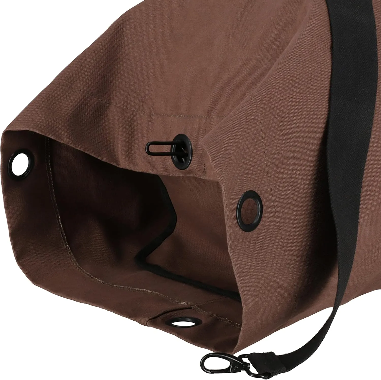 WHITEDUCK Top Load Canvas Folding Duffel Bag, Water Resistant Army Style Shoulder Bag for Men and Women- Gym, Sports, Travel, Hiking, Camping, Backpacking (Extra Large 30" x 50",Brown)