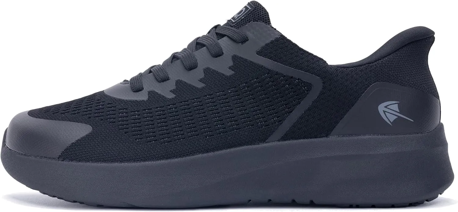 Wide Toe Box Mens Slip On Walking Shoes with Arch Support Casual Dress Shoes Fashion Tennis Sneaker for Business Work Ourdoors Size 7-12