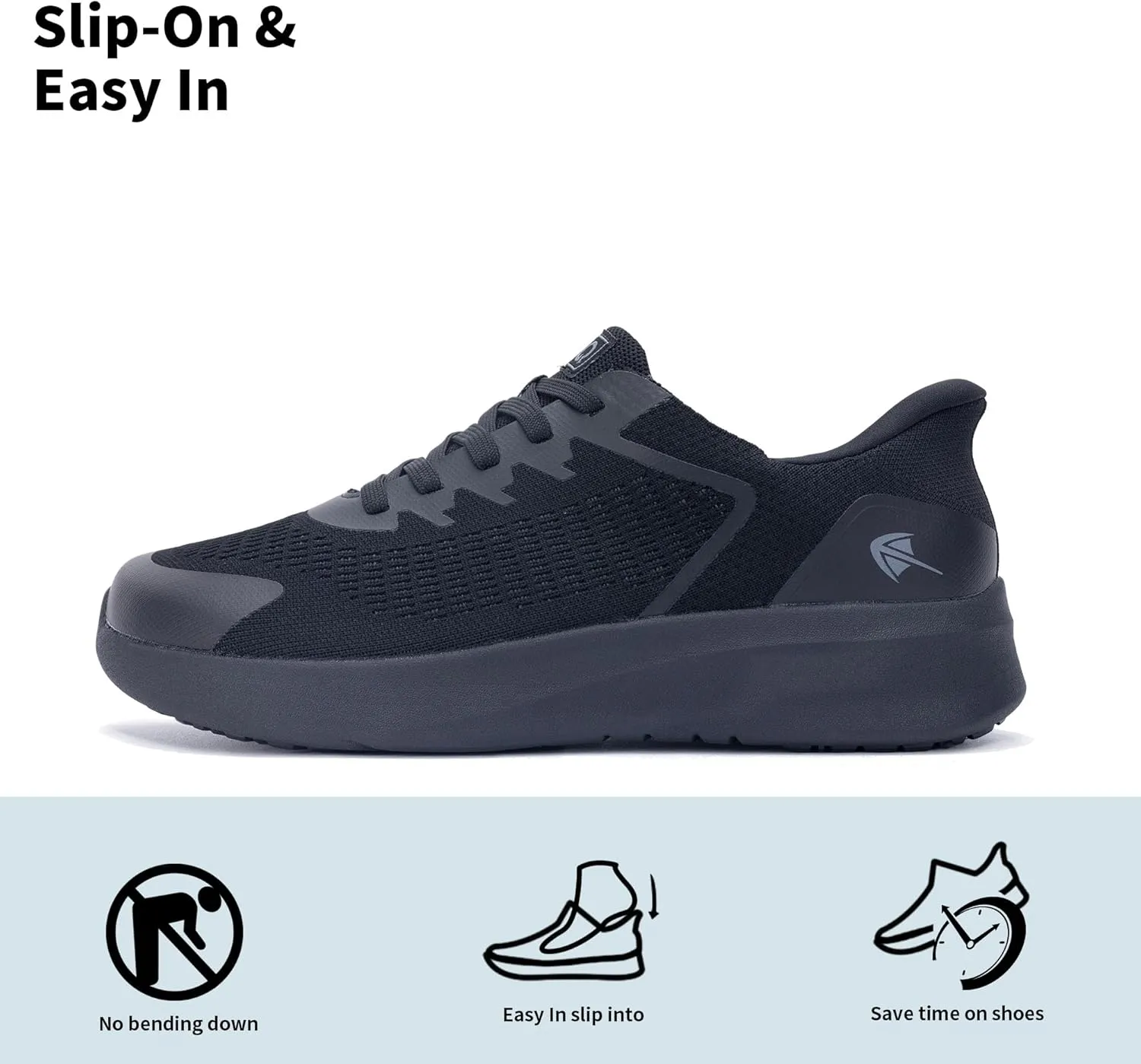 Wide Toe Box Mens Slip On Walking Shoes with Arch Support Casual Dress Shoes Fashion Tennis Sneaker for Business Work Ourdoors Size 7-12
