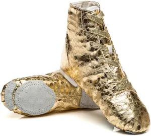 Women Jazz Shoes Split Sole Kids Dancing Sneakers Ankle Boots for Men