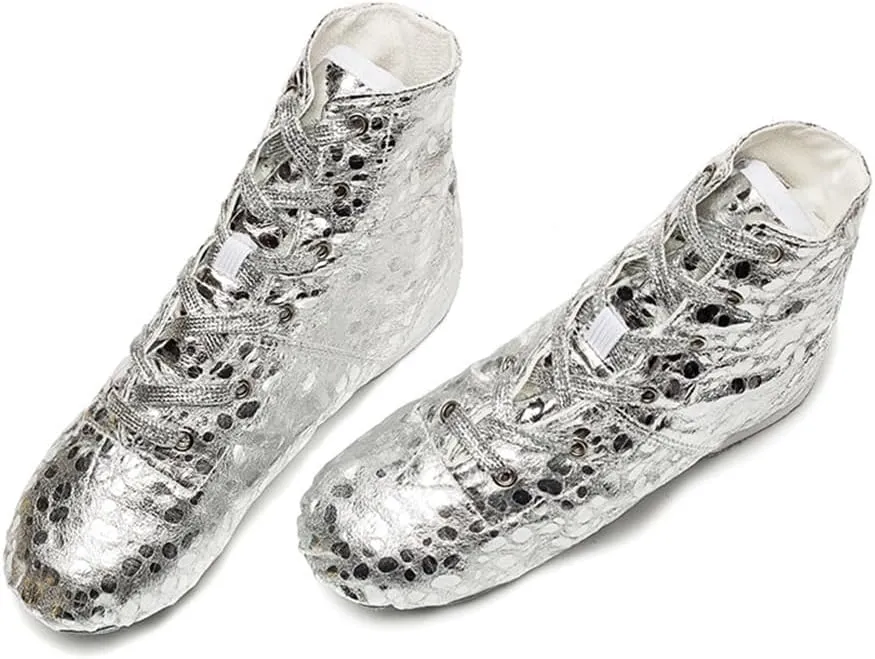 Women Jazz Shoes Split Sole Kids Dancing Sneakers Ankle Boots for Men