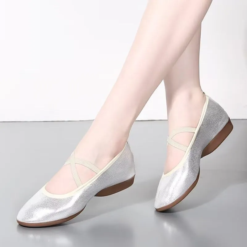 Women Low Heel Fashion Dance Shoes for Walking Yoga Ballet Exercise