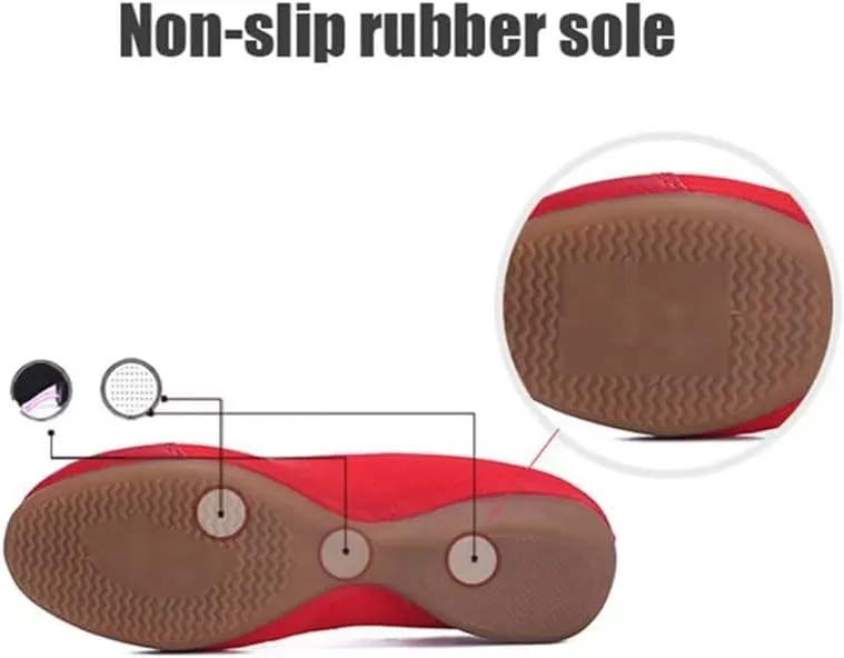 Women Low Heel Fashion Dance Shoes for Walking Yoga Ballet Exercise