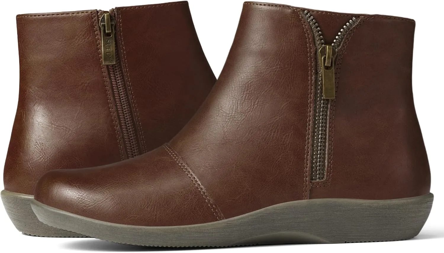 Women's Ankle Boots Flat Booties Ruched Casual Short Boots Arch Support Comfortable Walking Boots for Women