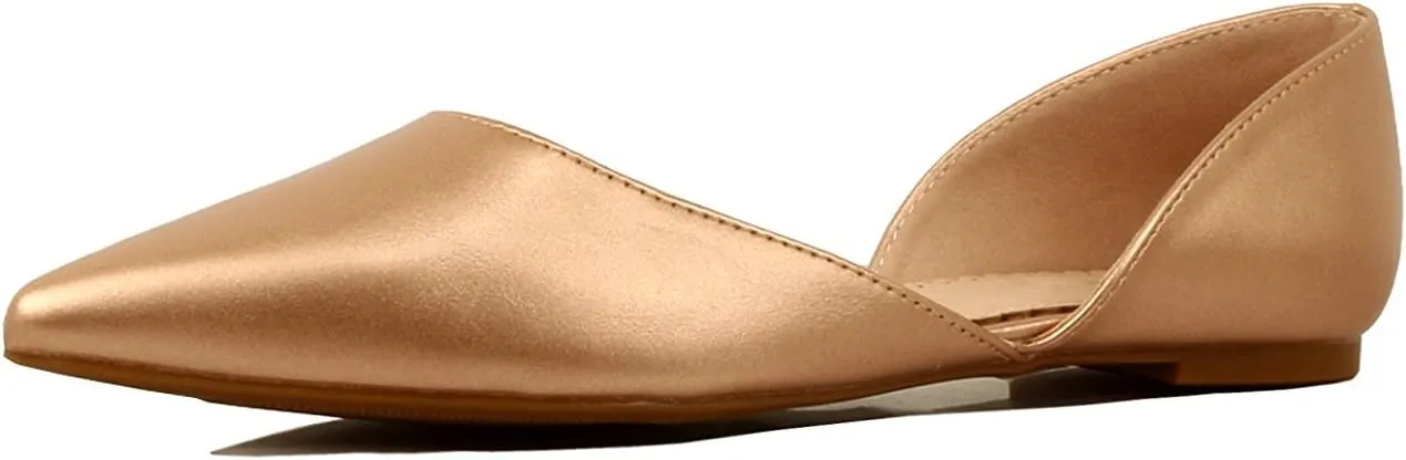 Women's Ballet Flat D'Orsay Comfort Light Pointed Toe Slip On Casual Shoes