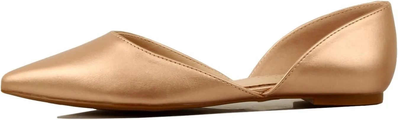 Women's Ballet Flat D'Orsay Comfort Light Pointed Toe Slip On Casual Shoes