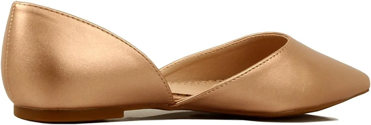 Women's Ballet Flat D'Orsay Comfort Light Pointed Toe Slip On Casual Shoes