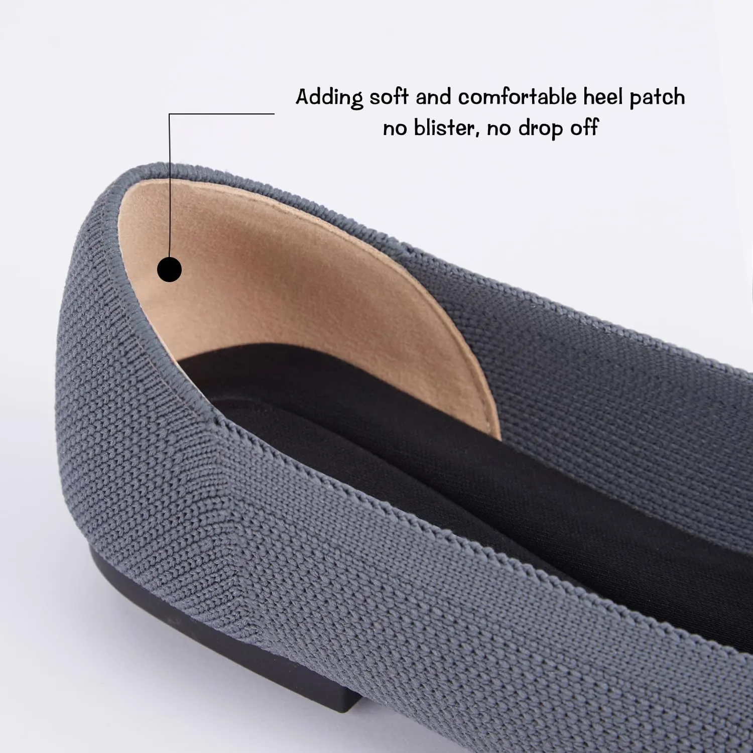 Women's Ballet Flat Shoes Knit Dress Shoes Pointed Toe Flats Comfort Slip on Walking Flats Foldable Soft Shoes