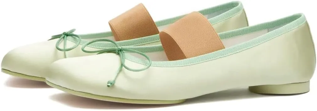 Womens Ballet Flats Square Toe Satin Shoes Wide Width Comfort Casual Work Shoes for Women Office 2025 Spring