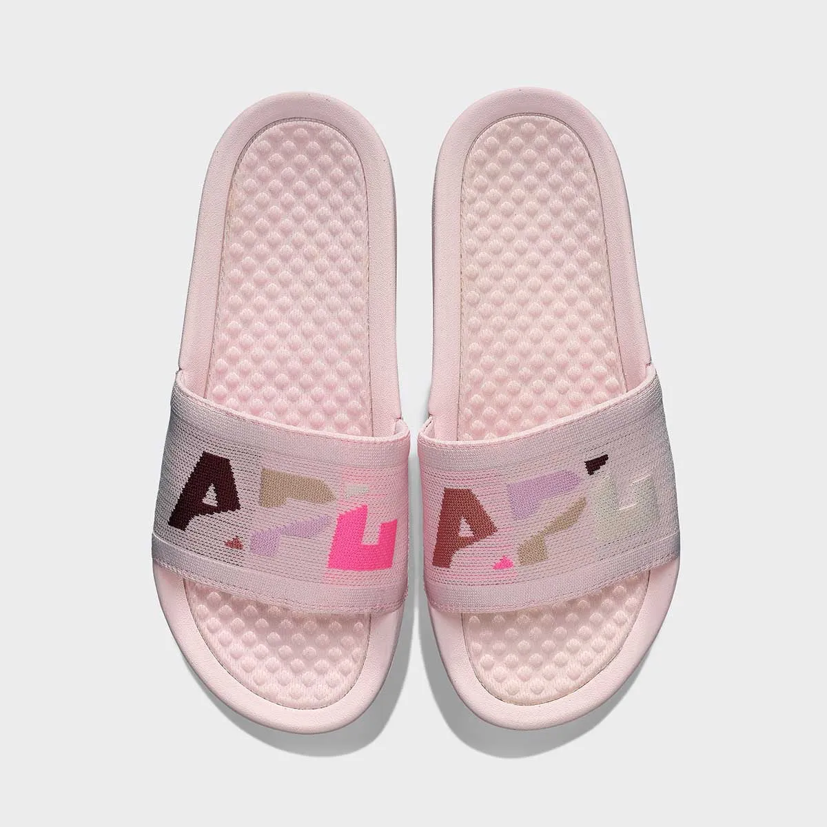 Women's | Big Logo TechLoom Slide | Bleached Pink / Multi / Blocked