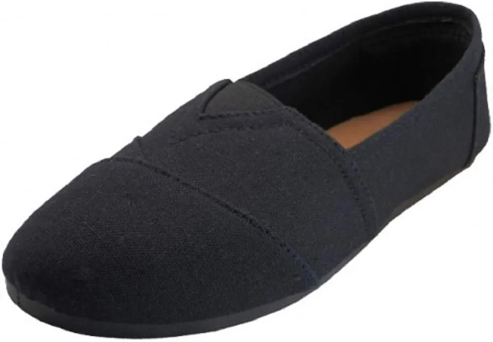 Women's Canvas Slip-On Shoes with Padded Insole