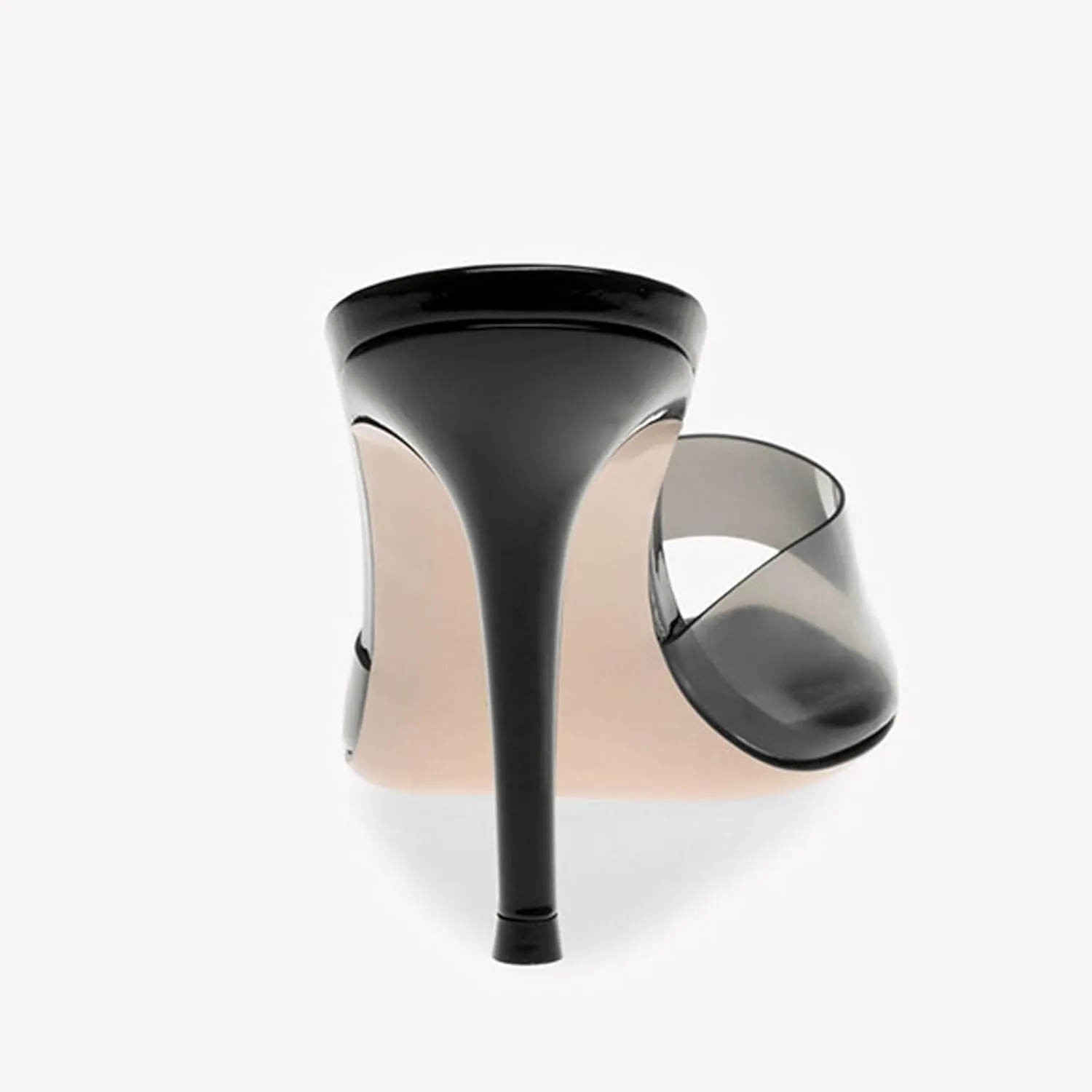 Women's Clear Pointed Toe Slingback Stilettos Heel Sandals Fashion Sexy Comfortable Summer Open Toe Backless Slip On Dress Slides Sandals for Casual Outdoor Party Work Wedding