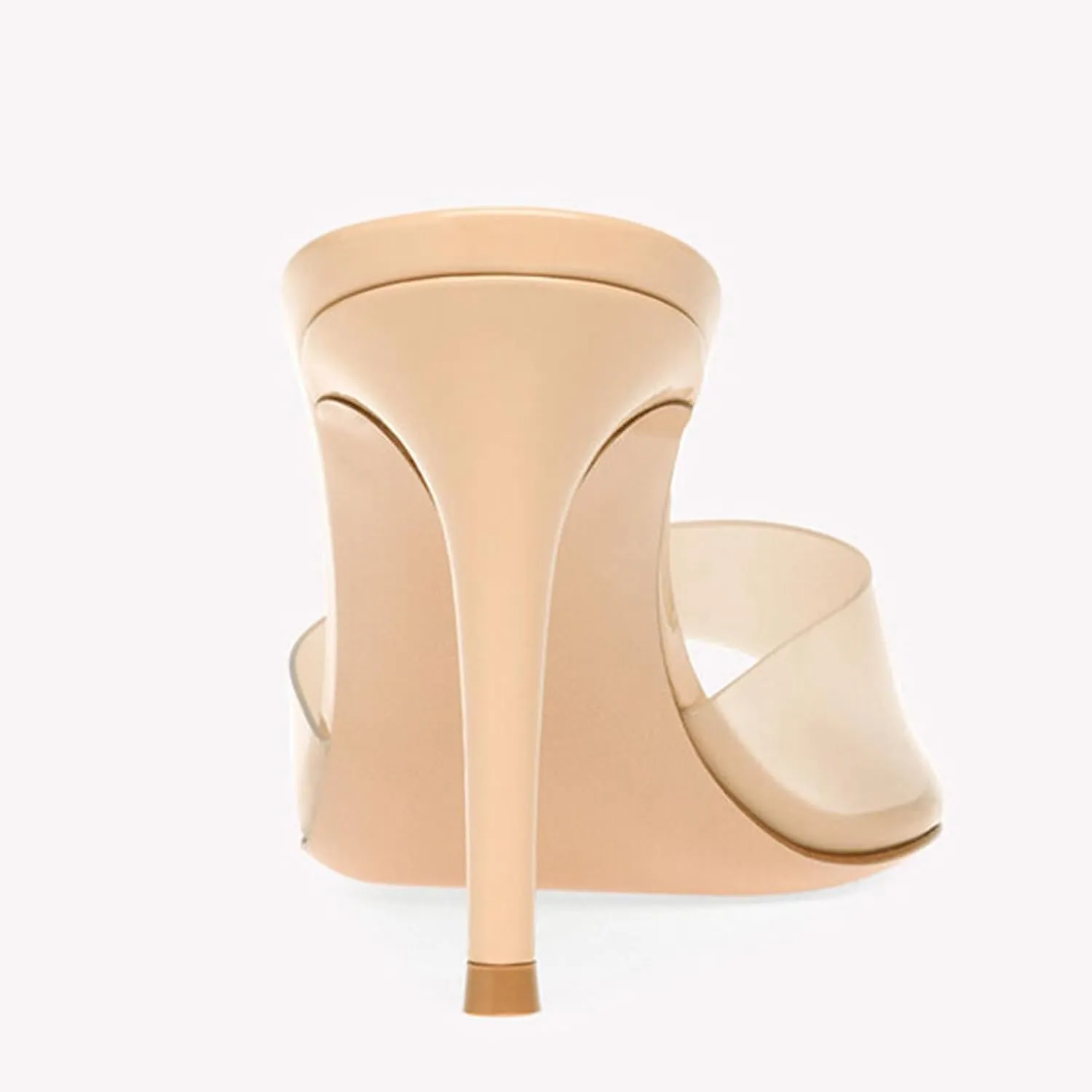 Women's Clear Pointed Toe Slingback Stilettos Heel Sandals Fashion Sexy Comfortable Summer Open Toe Backless Slip On Dress Slides Sandals for Casual Outdoor Party Work Wedding