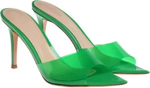 Women's Clear Pointed Toe Slingback Stilettos Heel Sandals Fashion Sexy Comfortable Summer Open Toe Backless Slip On Dress Slides Sandals for Casual Outdoor Party Work Wedding