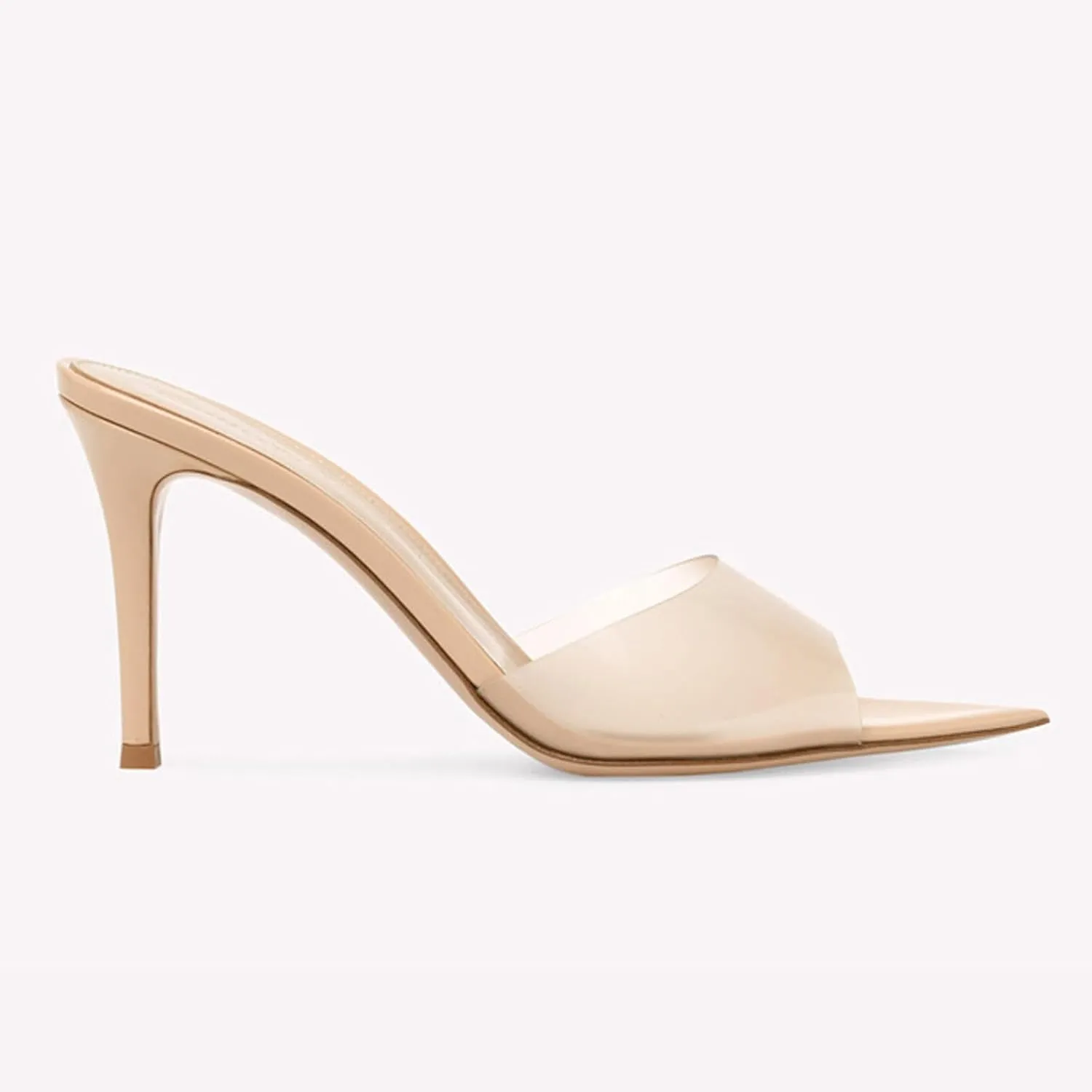 Women's Clear Pointed Toe Slingback Stilettos Heel Sandals Fashion Sexy Comfortable Summer Open Toe Backless Slip On Dress Slides Sandals for Casual Outdoor Party Work Wedding