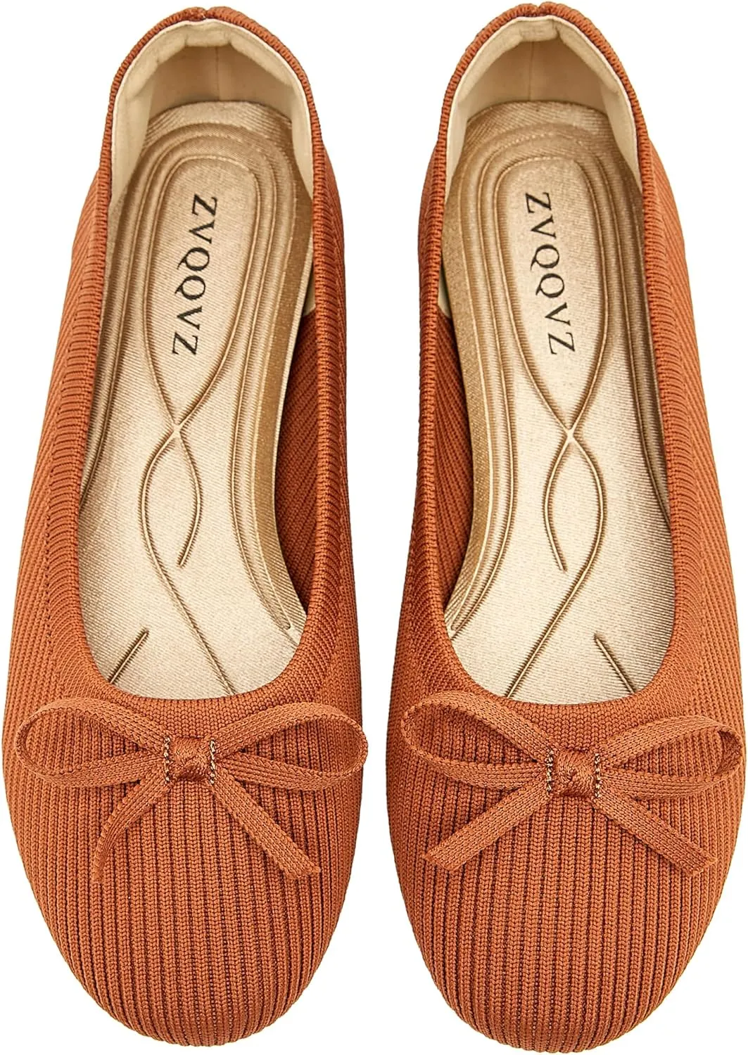 Women's Flats Shoes Knit Mesh Ballet Flats with Bow Comfortable Round Toe Washable Dressy Flat