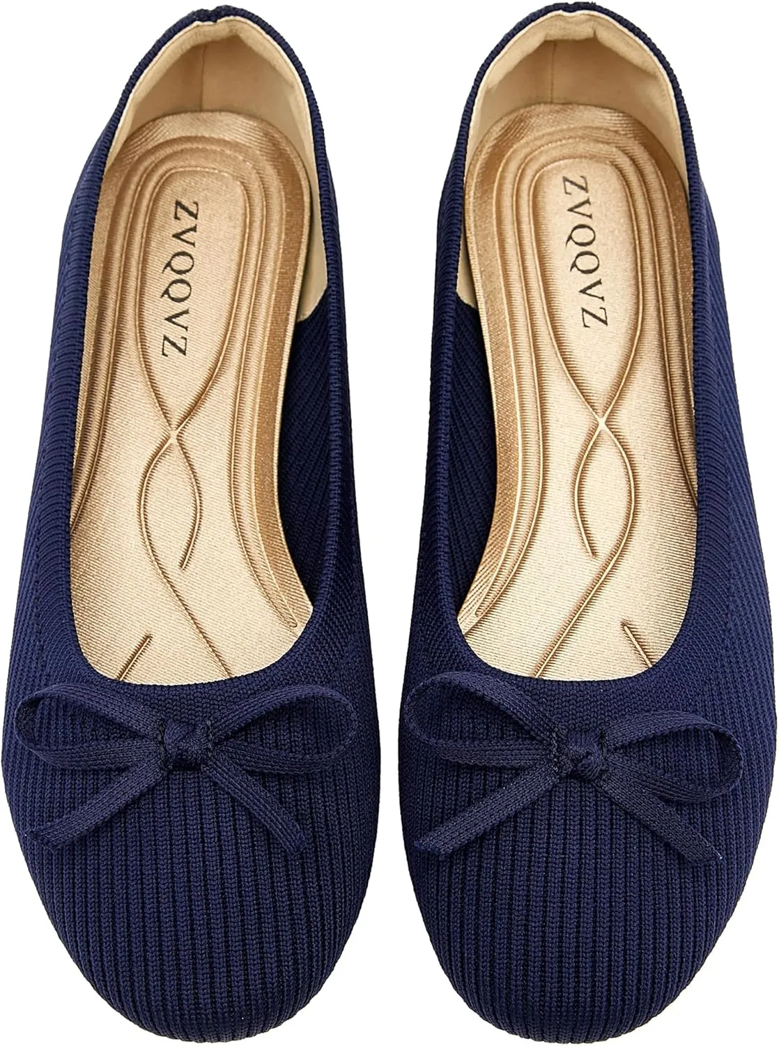 Women's Flats Shoes Knit Mesh Ballet Flats with Bow Comfortable Round Toe Washable Dressy Flat