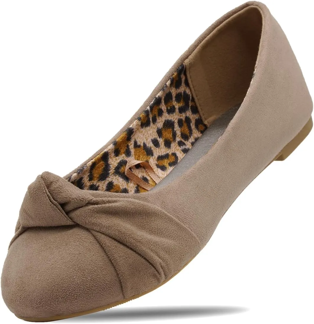 Women's flats with knot front Cute Ballet Flats for Women Casual or Dressy shoes for women Comfortable flats womens shoes