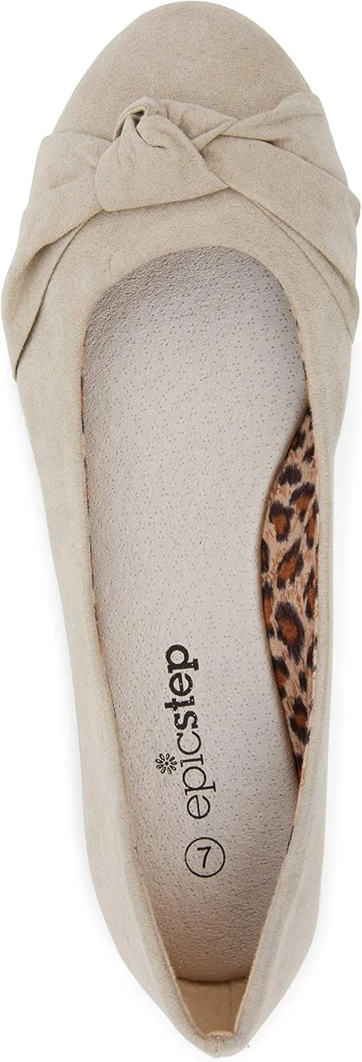 Women's flats with knot front Cute Ballet Flats for Women Casual or Dressy shoes for women Comfortable flats womens shoes