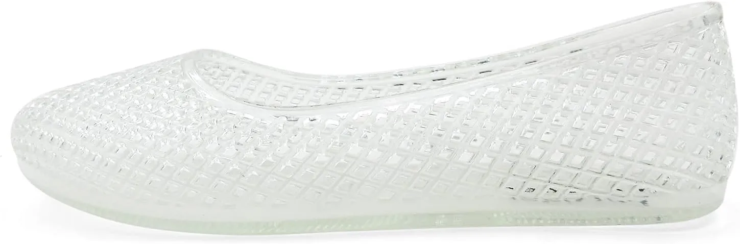 Women's Glitter Jelly Ballet Flats