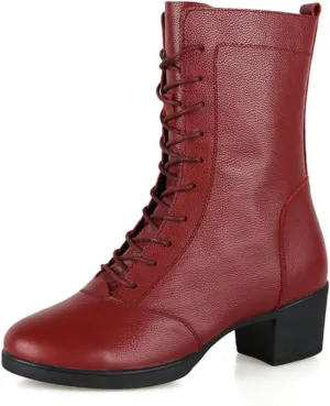 Women's Jazz Boots Leather Dancing Shoes for Girls Ladies Split Sole Casual Dance Shoes
