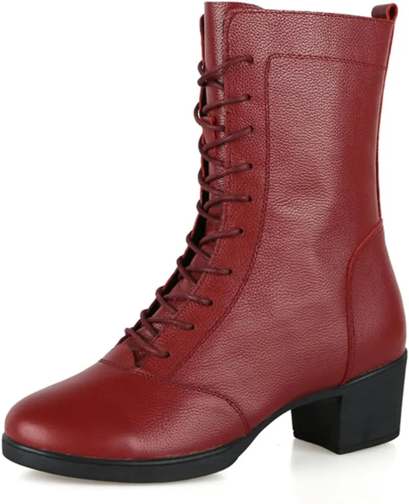 Women's Jazz Boots Leather Dancing Shoes for Girls Ladies Split Sole Casual Dance Shoes