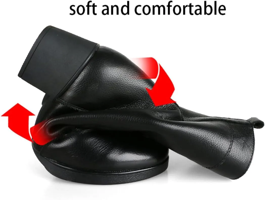 Women's Jazz Boots Leather Dancing Shoes for Girls Ladies Split Sole Casual Dance Shoes