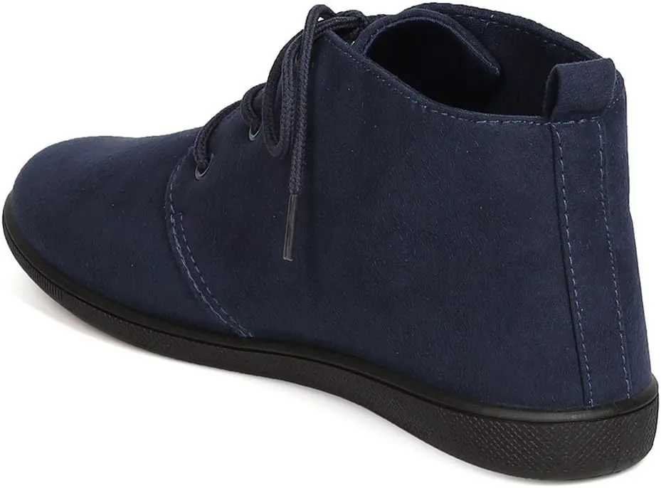 Women's Lace Up Flat Booties Slip on Ankle Boots Soft Casual Desert Oxford