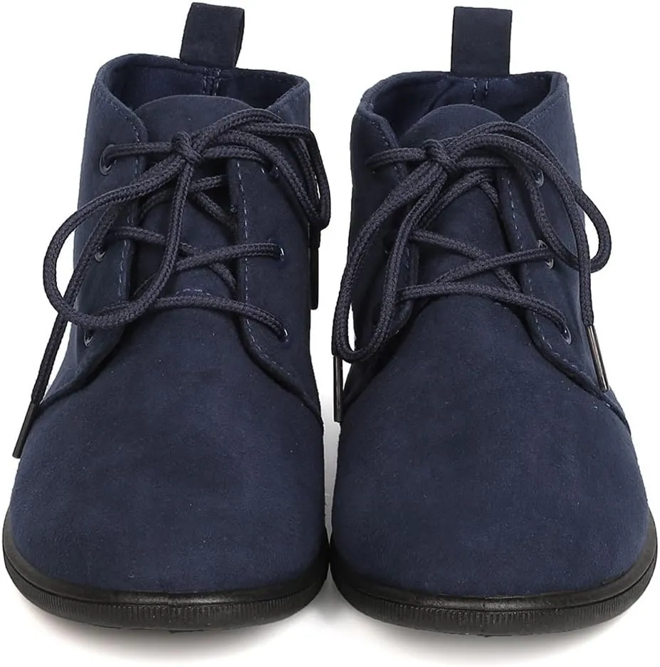 Women's Lace Up Flat Booties Slip on Ankle Boots Soft Casual Desert Oxford