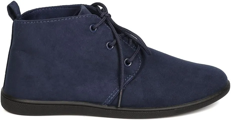 Women's Lace Up Flat Booties Slip on Ankle Boots Soft Casual Desert Oxford