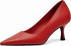 Women's Low Heel Pointed Toe Kitten Heel Daily Shallow Mouth Shoes on Stilettos Fine High Heels Party Wedding Prom Work Formal Dress Shoes Office Event Comfort Heels