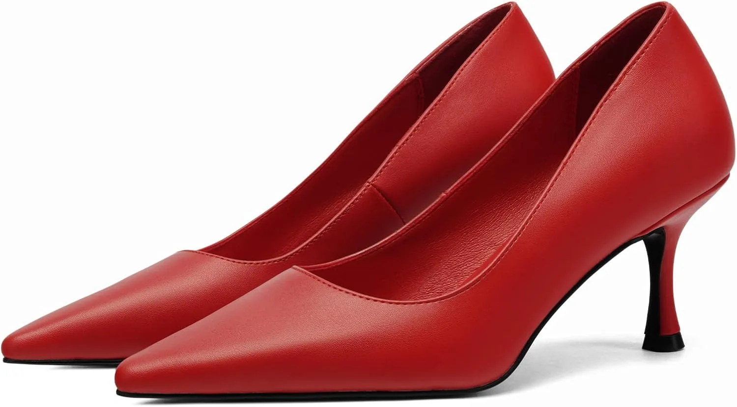 Women's Low Heel Pointed Toe Kitten Heel Daily Shallow Mouth Shoes on Stilettos Fine High Heels Party Wedding Prom Work Formal Dress Shoes Office Event Comfort Heels