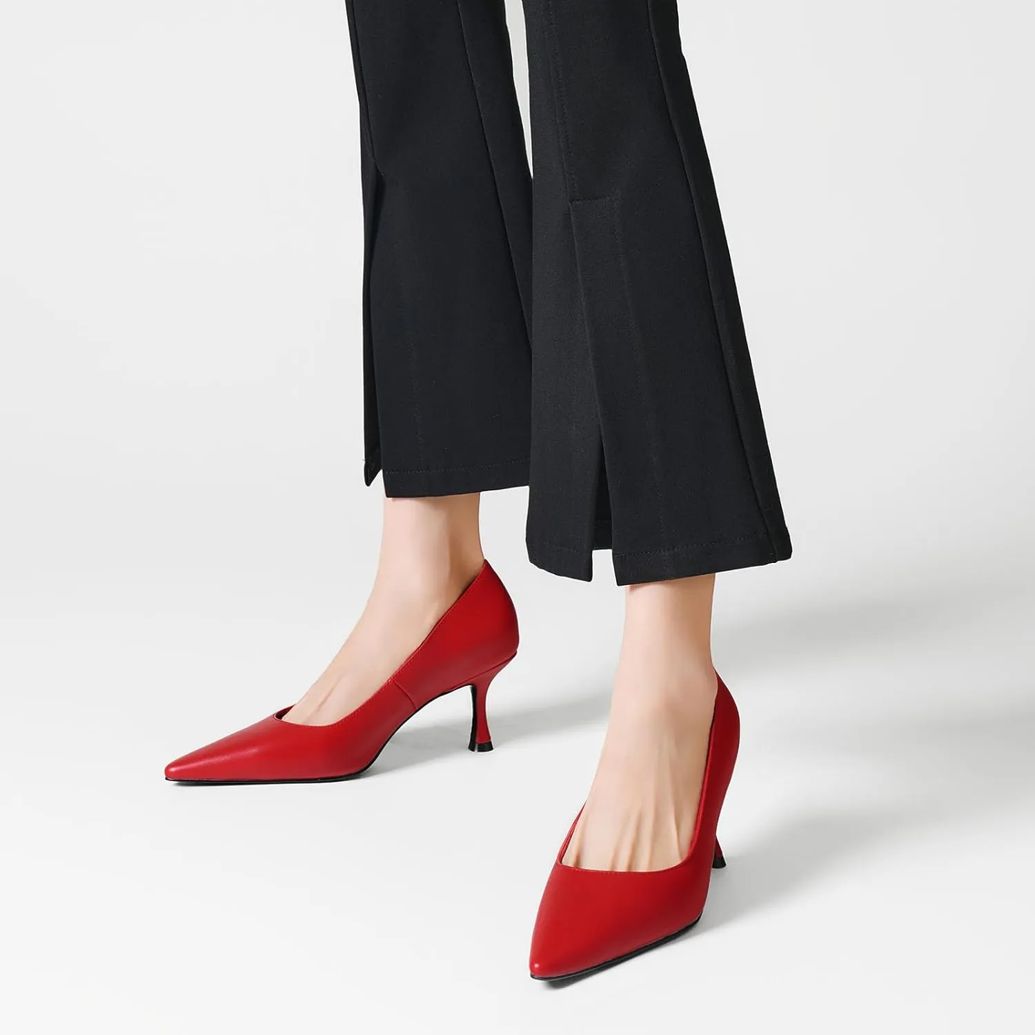 Women's Low Heel Pointed Toe Kitten Heel Daily Shallow Mouth Shoes on Stilettos Fine High Heels Party Wedding Prom Work Formal Dress Shoes Office Event Comfort Heels