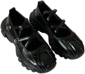 Women's Mary Jane Shoes Chunky Heel with Bow Breathable Comfortable Height Increase for Casual Workouts Everyday Wear