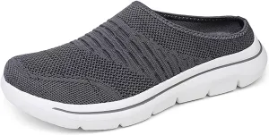 Women's mesh Breathable Soft Sole Mules Fashion Knitted Backless Slip on Lightweight Walking Shoes Casual Comfortable Outdoor Sports Wedge Mule