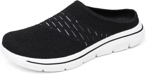 Women's mesh Breathable Soft Sole Mules Fashion Knitted Backless Slip on Lightweight Walking Shoes Casual Comfortable Outdoor Sports Wedge Mule