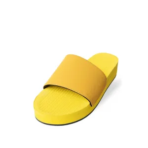 Women's Platform Slide Honey & Mustard