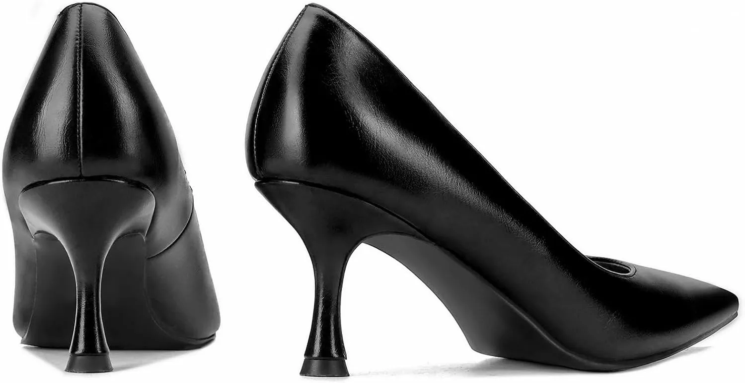 Women's Pointed Pumps Sexy Stiletto Heels Closed Pumps Comfortable Stylish Slip-On Dress Shoes for Party Wedding Proms Work Shoes