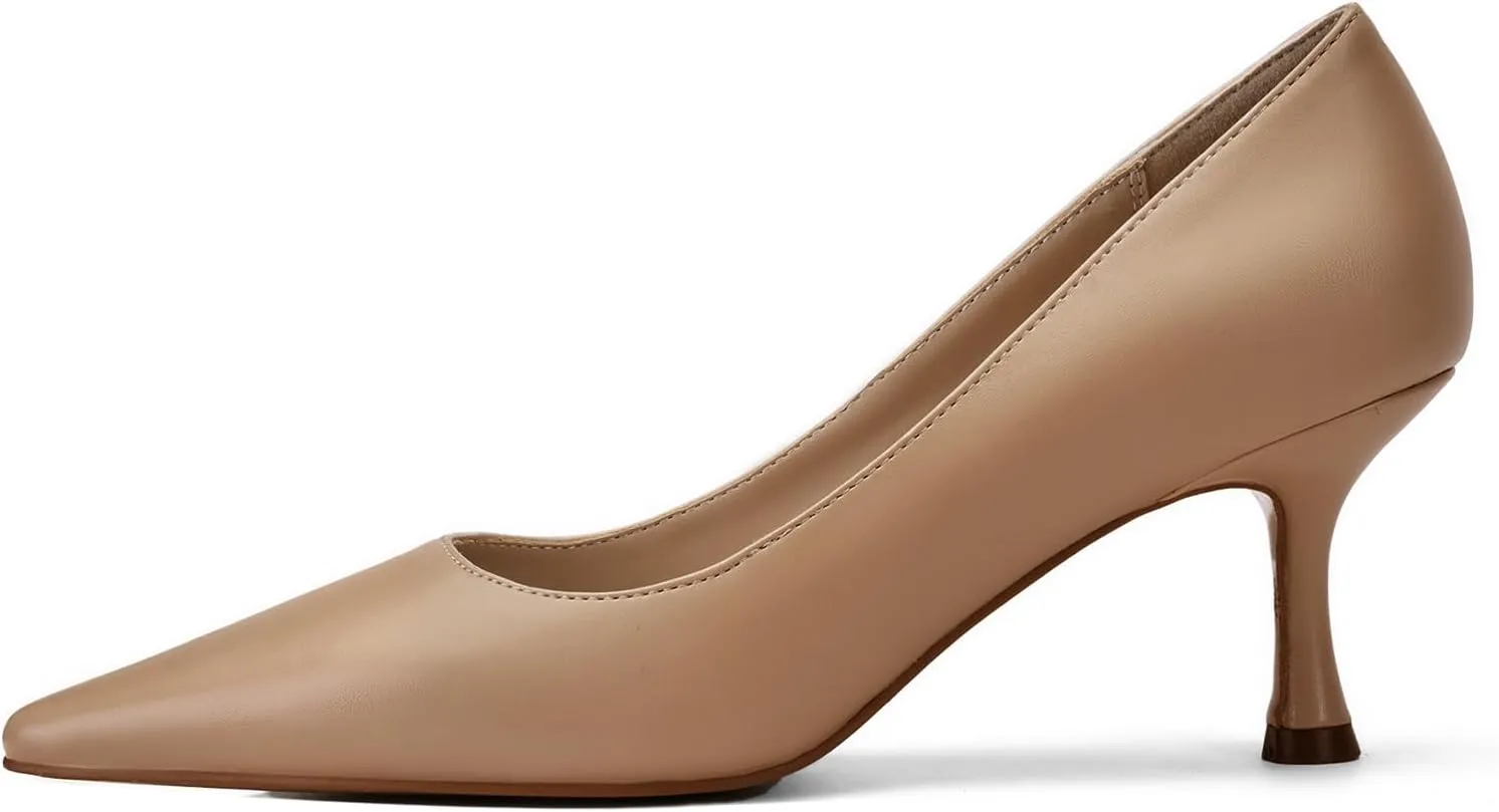 Women's Pointed Pumps Sexy Stiletto Heels Closed Pumps Comfortable Stylish Slip-On Dress Shoes for Party Wedding Proms Work Shoes