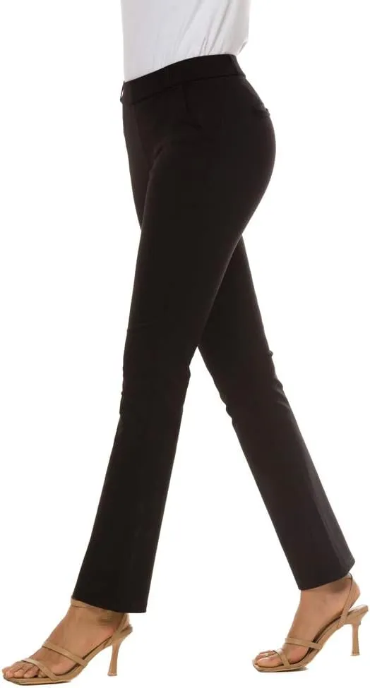 Women's Pull On Barely Bootcut Stretch Dress Pants